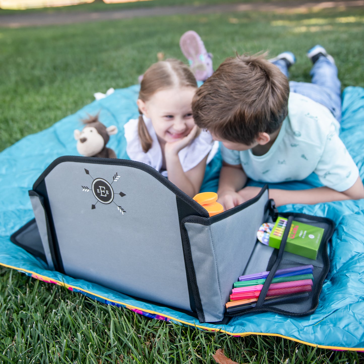 Travel Tray with organized storage for Kids