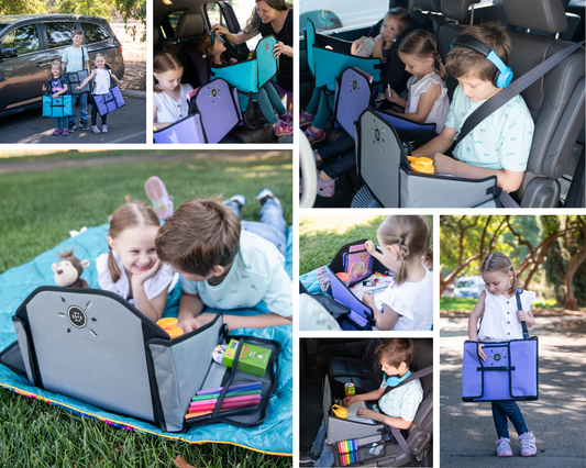 Travel Tray with organized storage for Kids